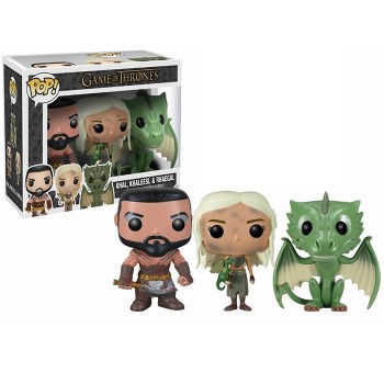 Figurines Pop Khal, Khaleesi et Rhaegal (Game Of Thrones)