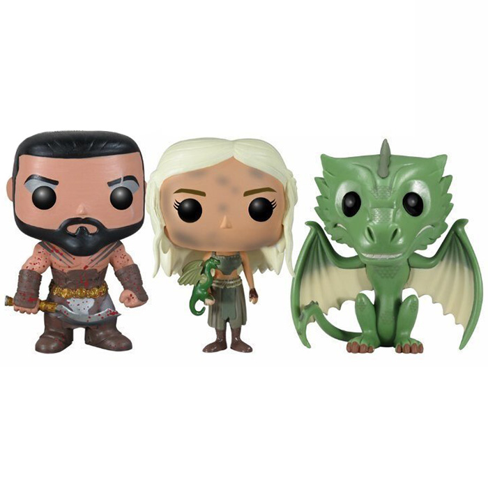 Figurines Pop Khal, Khaleesi et Rhaegal (Game Of Thrones)
