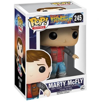 Figurine Pop Marty McFly avec hoverboard (Retour Vers Le Futur)