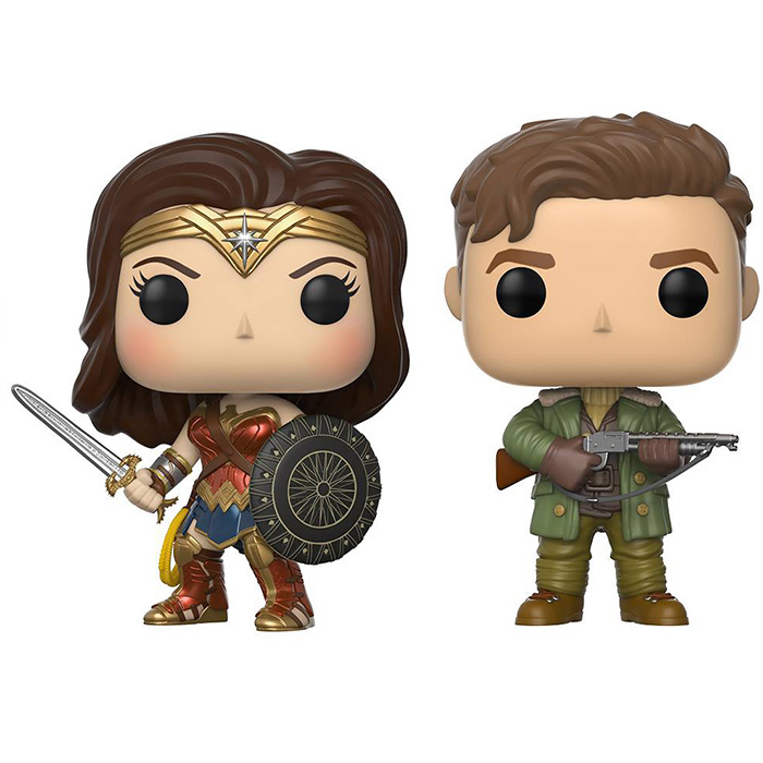 Figurines Pop Wonder Woman et Steve Trevor (Wonder Woman)