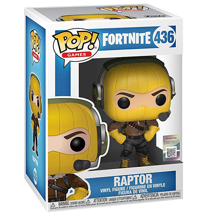Figurine Funko Pop Raptor (Fortnite) dans sa boîte
