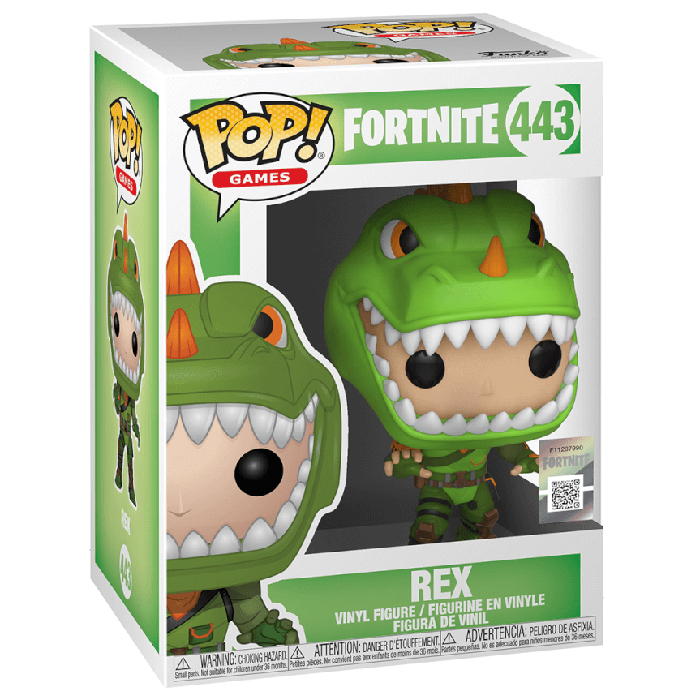 Figurine Funko Pop Rex (Fortnite) dans sa boîte