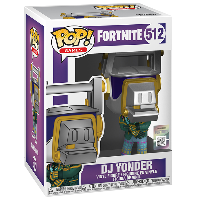 Figurine Funko Pop DJ Yonder (Fortnite) dans sa boîte