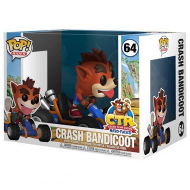 Figurine Pop Crash Bandicoot in kart (Crash Team Racing Nitro Fueled)