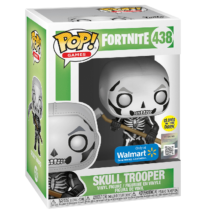 Figurine Funko Pop Skull Trooper Glows In The Dark (Fortnite) dans sa boîte