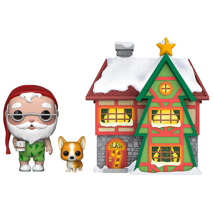 Figurine Pop Santa Claus and Nutmeg with Santa's house (Peppermint Lane)