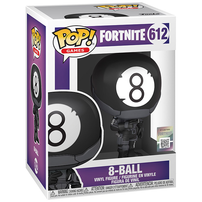 Figurine Funko Pop 8-ball (Fortnite) dans sa boîte