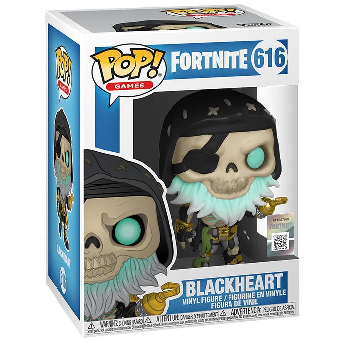 Figurine Funko Pop Blackheart (Fortnite) dans sa boîte