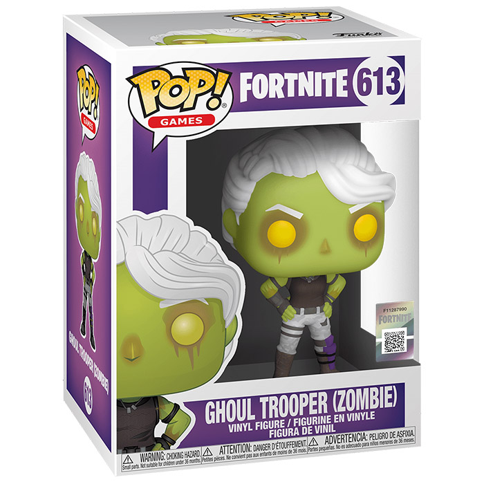 Figurine Funko Pop Ghoul Trooper (Fortnite) dans sa boîte