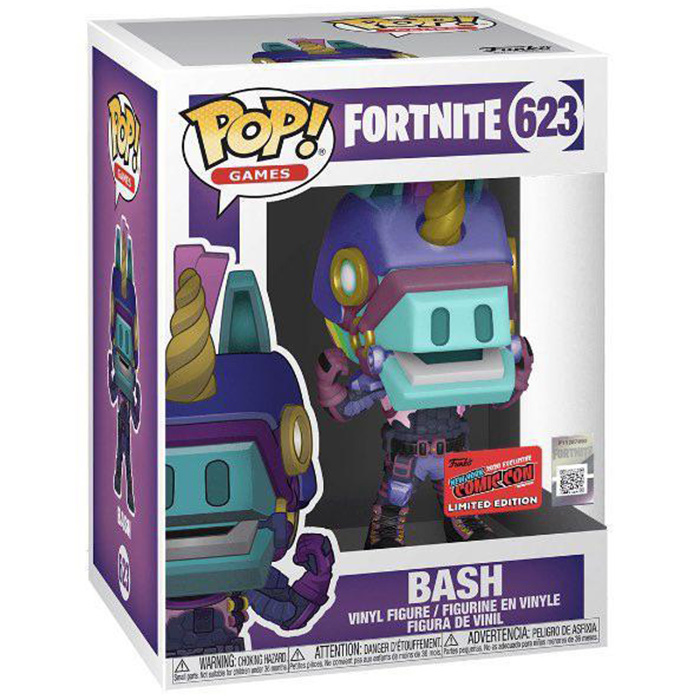 Figurine Funko Pop Bash glows in the dark (Fortnite) dans sa boîte