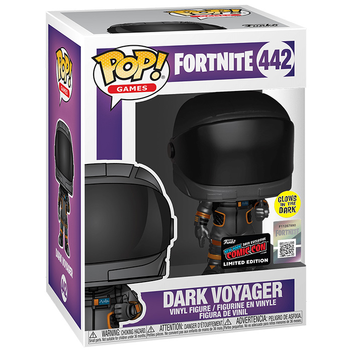Figurine Funko Pop Dark Voyager glows in the dark (Fortnite) dans sa boîte