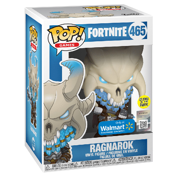 Figurine Funko Pop Ragnarok glows in the dark (Fortnite) dans sa boîte