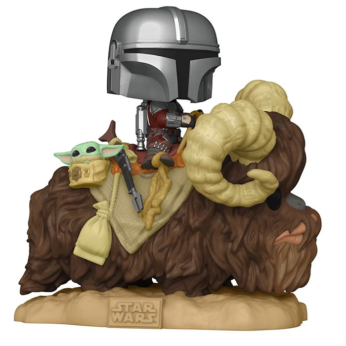 Figurine Pop The Mandalorian & The Child on bantha (Star Wars The Mandalorian)