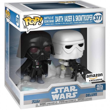 Figurine Pop Darth Vader et Snowtrooper Battle at Echo Base (Star Wars)