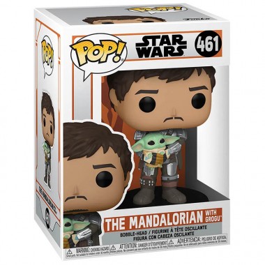 Figurine Pop The Mandalorian with Grogu (Star Wars The Mandalorian)