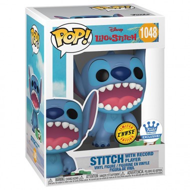 Figurine Pop Stitch with record player chase (Lilo & Stitch)