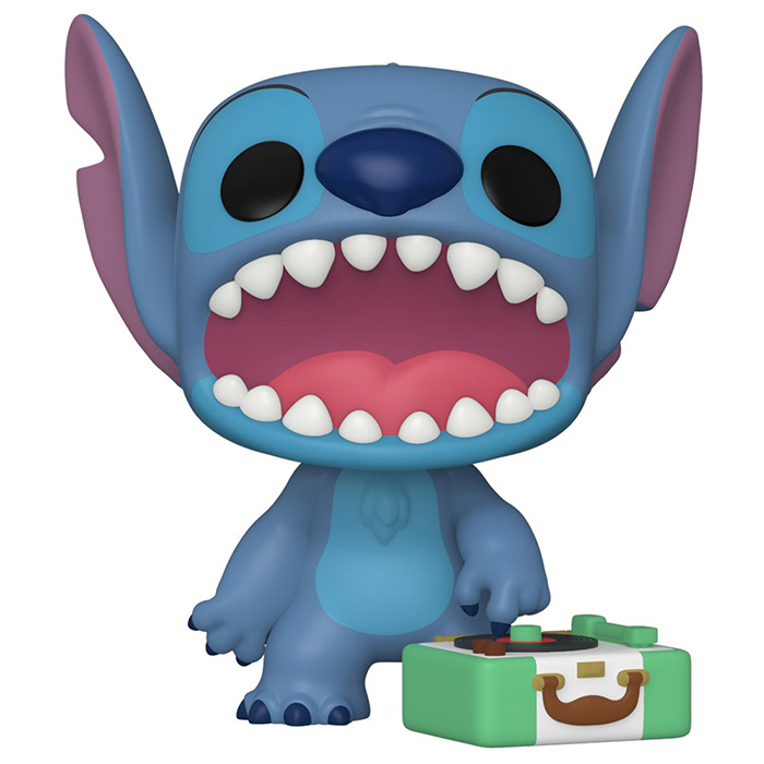 Figurine Pop Stitch with record player chase (Lilo & Stitch) #1048 pas cher