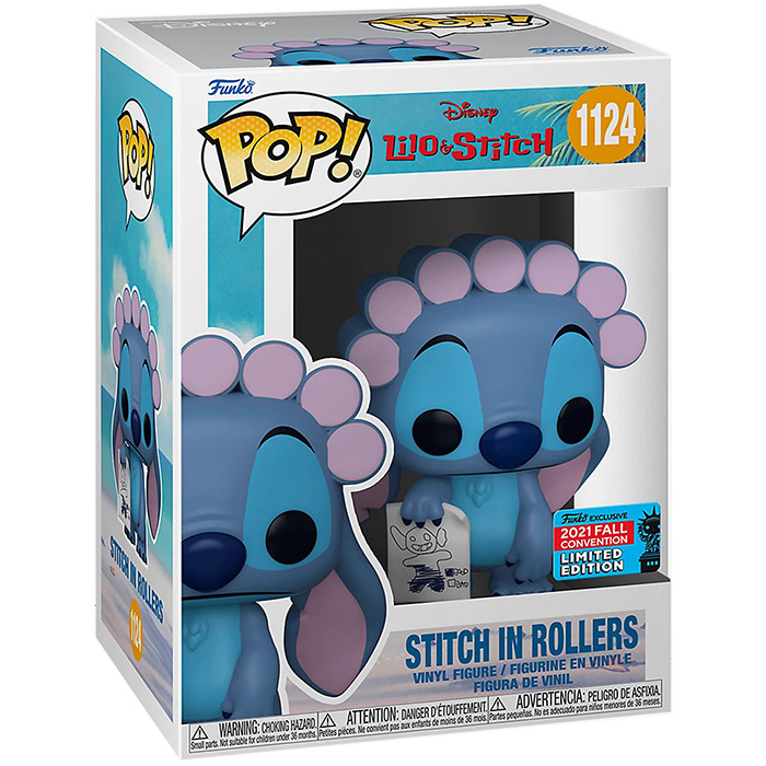 Figurine Pop Stitch in rollers (Lilo & Stitch)