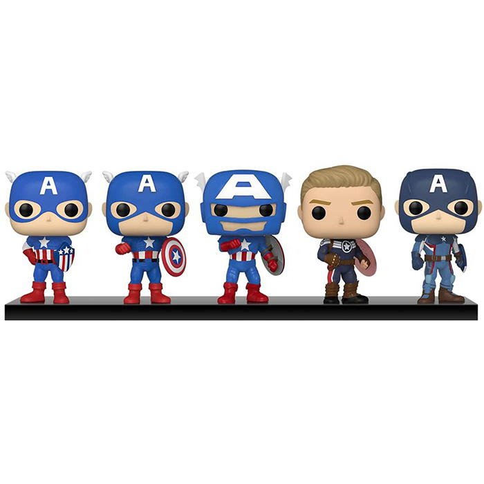 Figurine Pop Captain America Through the Ages (Marvel)