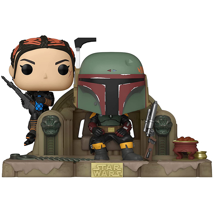 Figurine Pop Boba Fett & Fennec on Throne (Star Wars The Mandalorian)