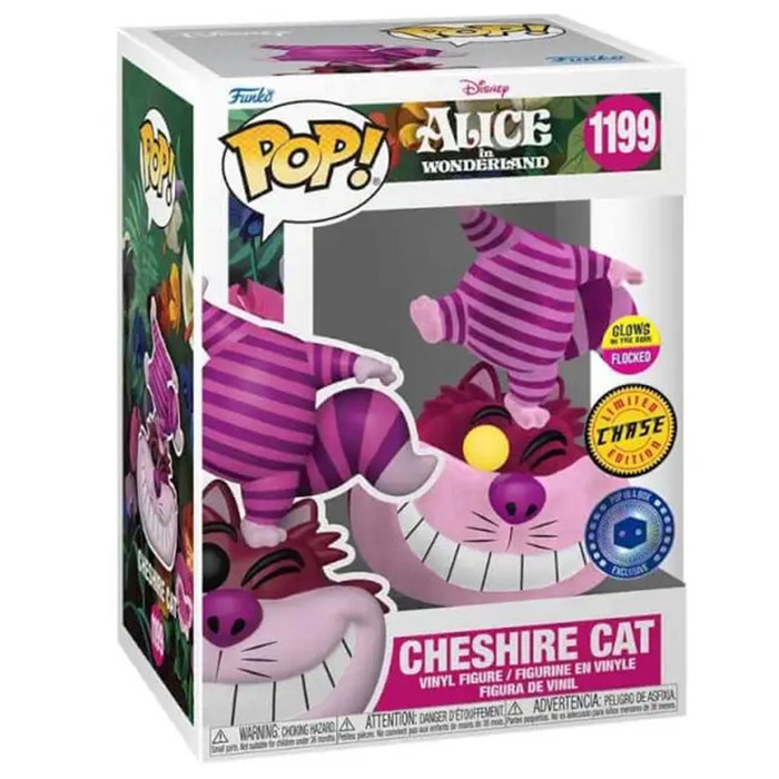 Figurine Pop Cheshire Cat standing on head glows in the dark flocked (Alice Au Pays Des Merveilles)