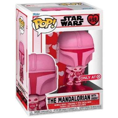 Figurine Pop The Mandalorian with Grogu Pink (Star Wars The Mandalorian)