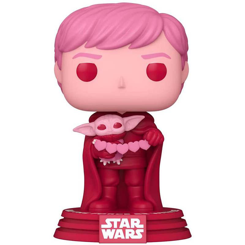 Figurine Pop Luke Skywalker with Grogu Pink (Star Wars The Mandalorian)