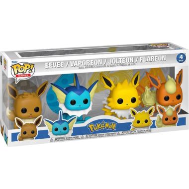 Figurines Pop Eevee, Vaporeon, Jolteon et Flareon (Pokemon)