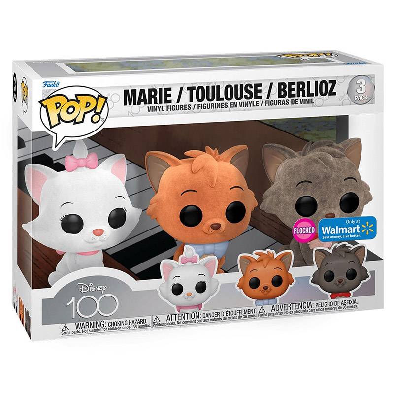 Figurines Pop Marie, Toulouse et Berlioz (Les Aristochats)