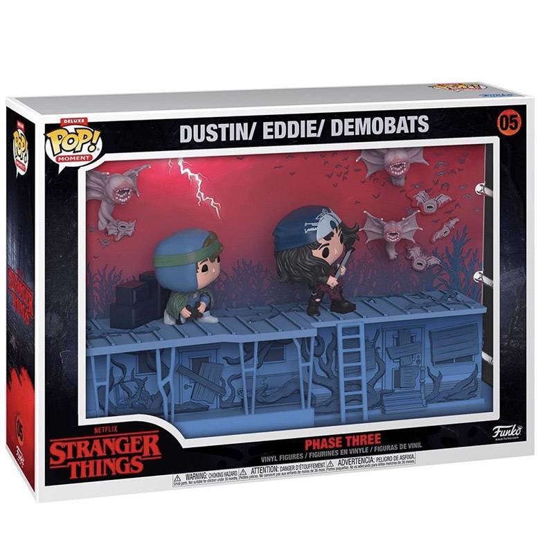 Figurines Pop Dustin, Eddie and Demobats (Stranger Things)