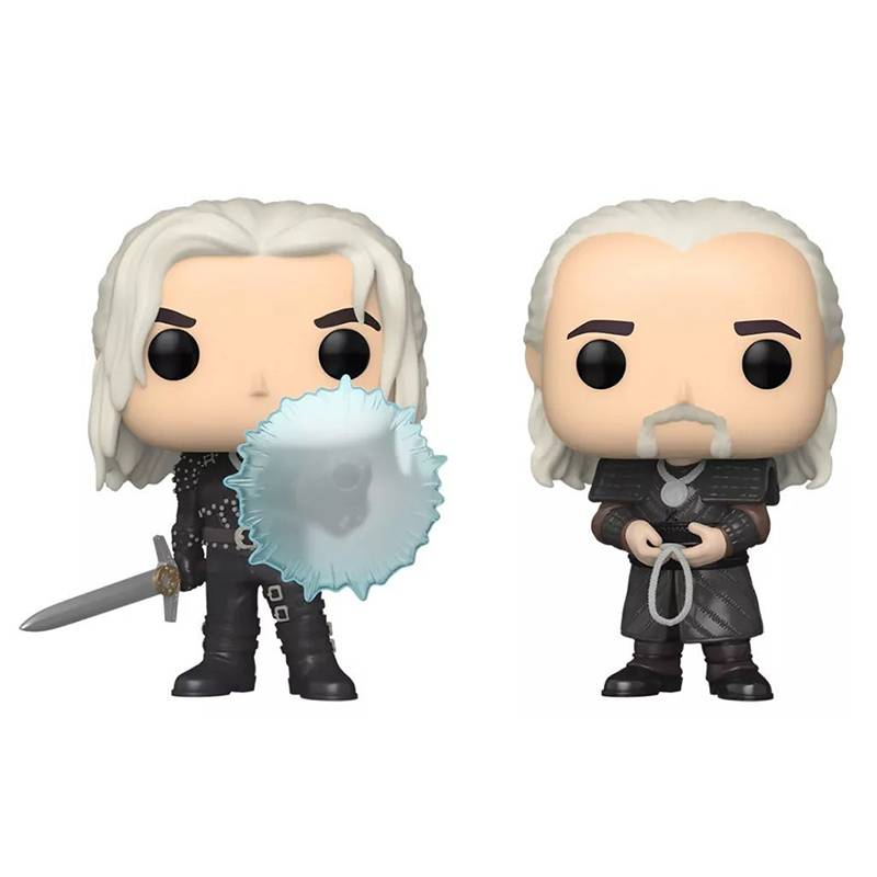 Figurines Pop Geralt & Vesemir (The Witcher)