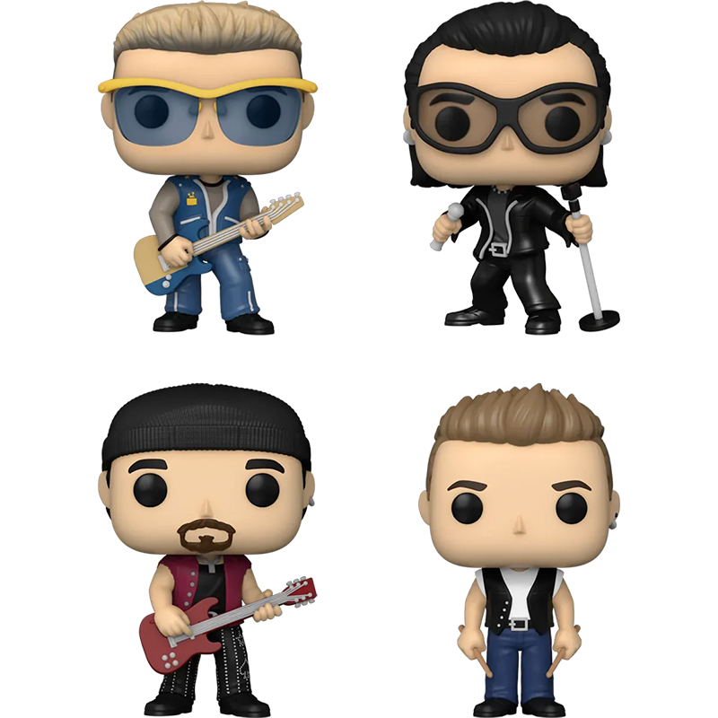 Figurines Pop Adam, Bono, The Edge et Larry (U2)
