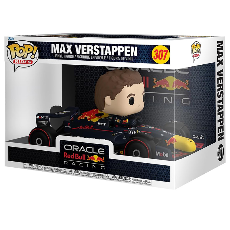 Figurine Pop Max Verstappen in car (Oracle Red Bull Racing)