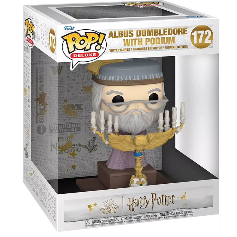 Figurine Pop Deluxe Albus Dumbledore with podium (Harry Potter)
