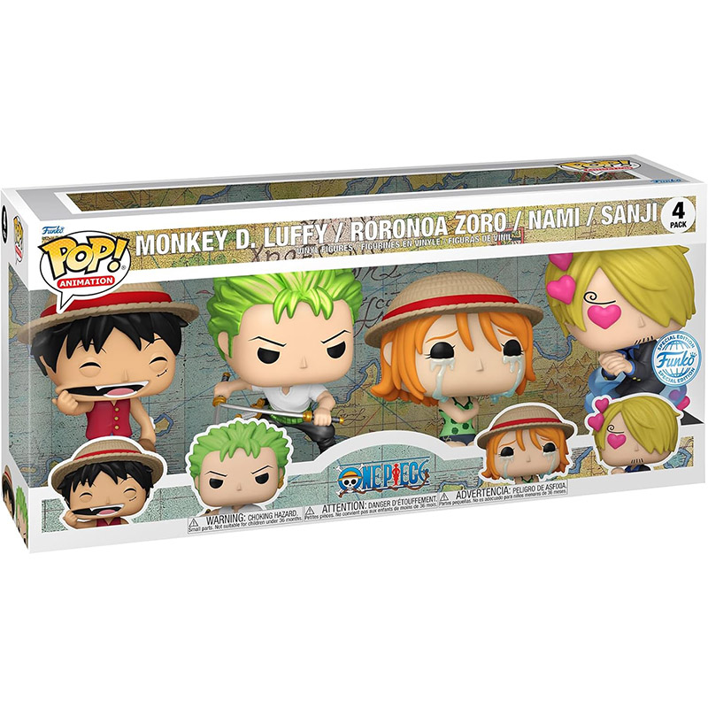 Figurines Pop 4 Pack Monkey D. Luffy, Roronoa Zoro, Nami et Sanji (One Piece) Figurines Pop 4 Pack Monkey D. Luffy, Roronoa Zoro, Nami et Sanji (One Piece)