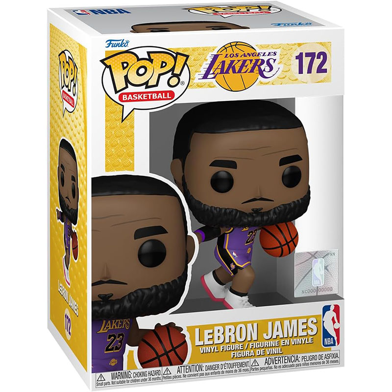 Figurine Pop LeBron James purple outfit (Los Angeles Lakers)