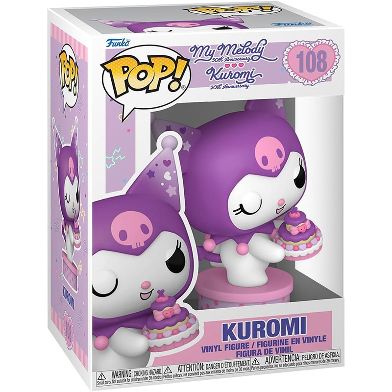 Figurine Pop Kuromi with birthday cake 20th anniversary (Sanrio)
